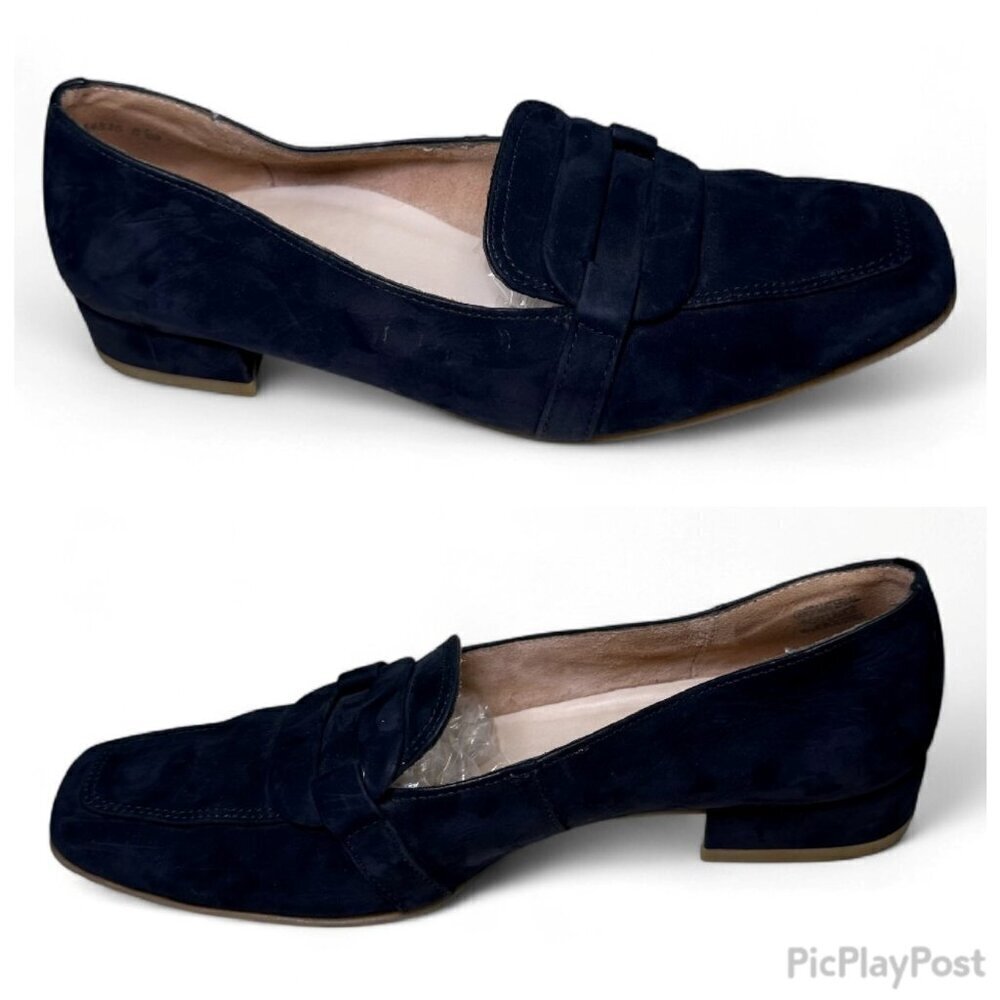 PAUL GREEN Sapphire Blue Rimona Flat Suede Loafers - Size UK 5 - Picture 10 of 14